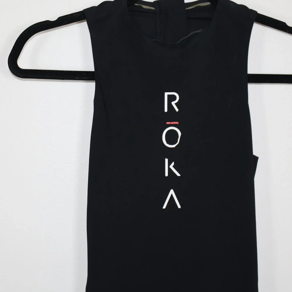 Roka Viper Elite Swim Suit SIze Medium Black Sleeveless Triathlon